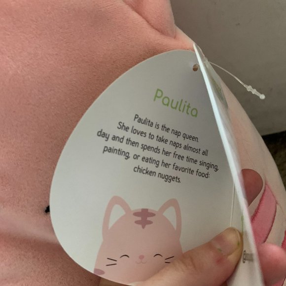 Squishmallows Tabby Cat Paulita 16 inch Plush Toy - Pink for  NWT Paulita the Cat 16” Squishmallow